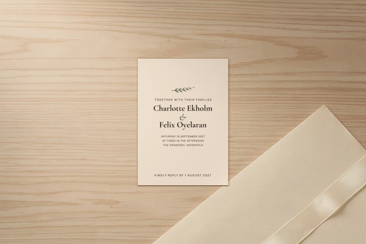 Wedding invitation
