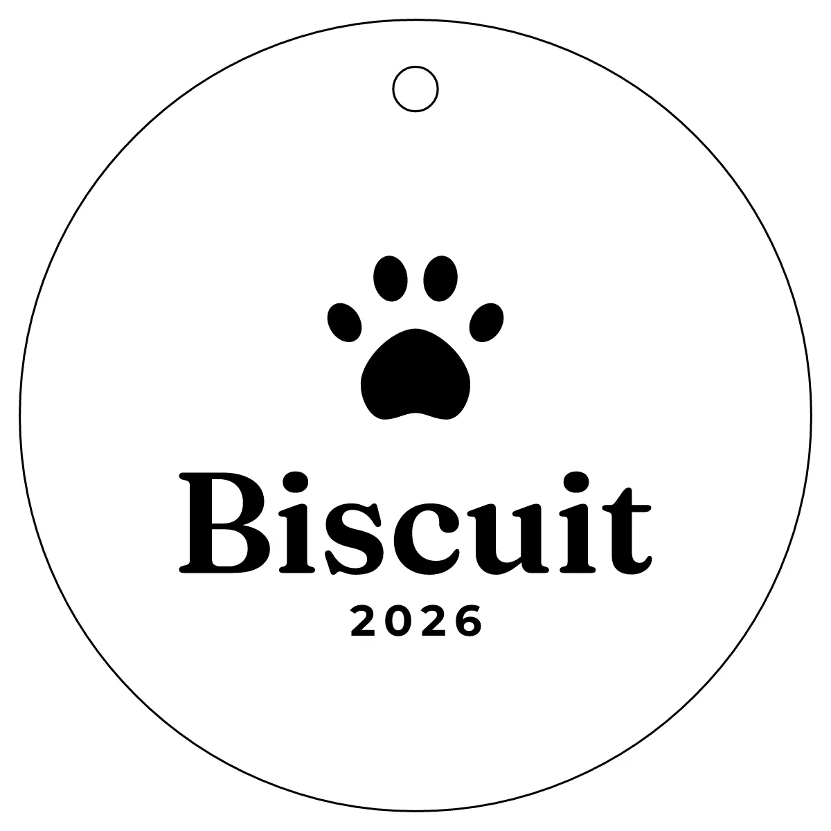 Pet paw ornament as a flat design