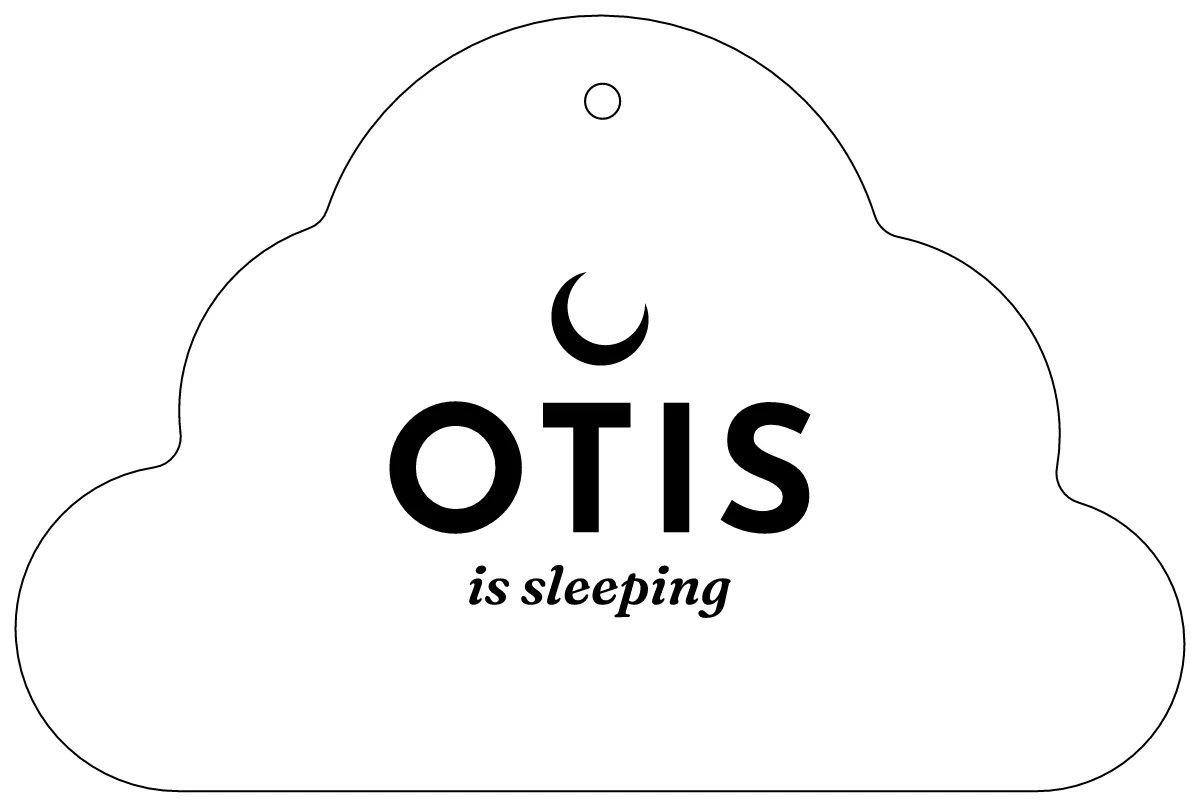 Baby sleeping sign as a flat design