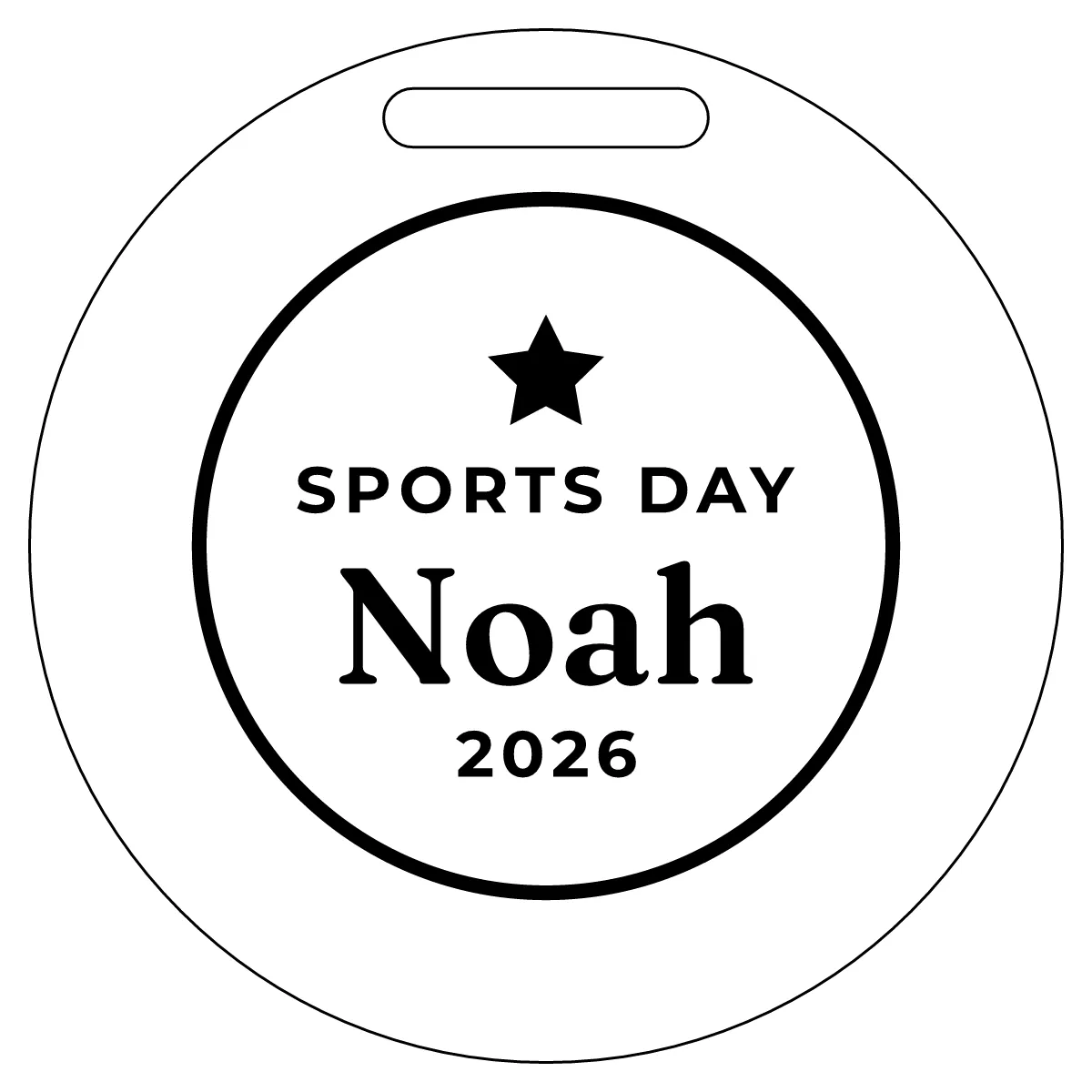 Sports day medal as a flat design