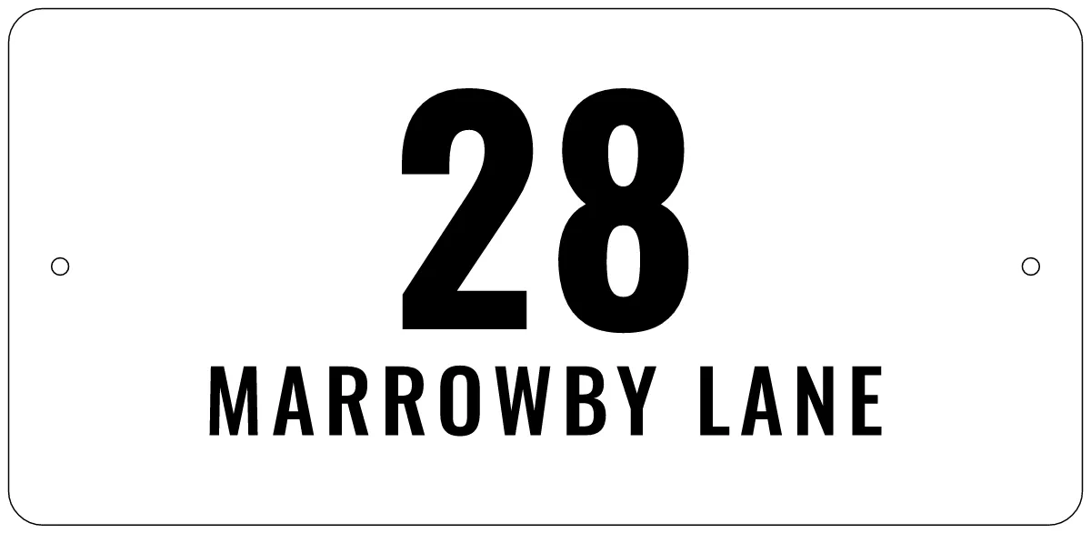 House number sign as a flat design