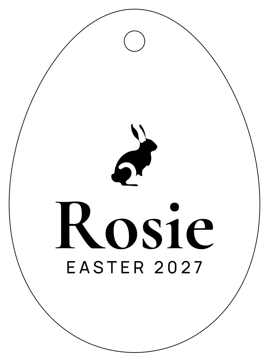 Easter egg hanger as a flat design