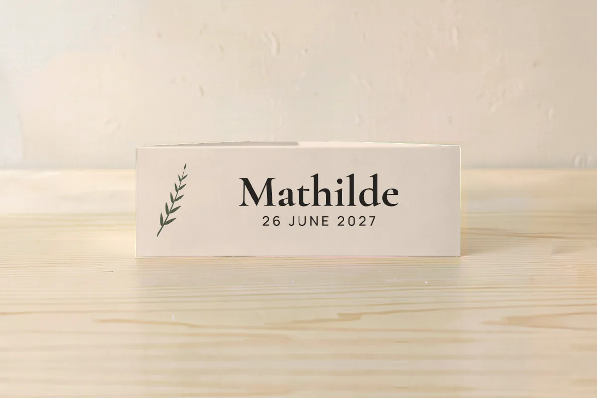 Folded place cards