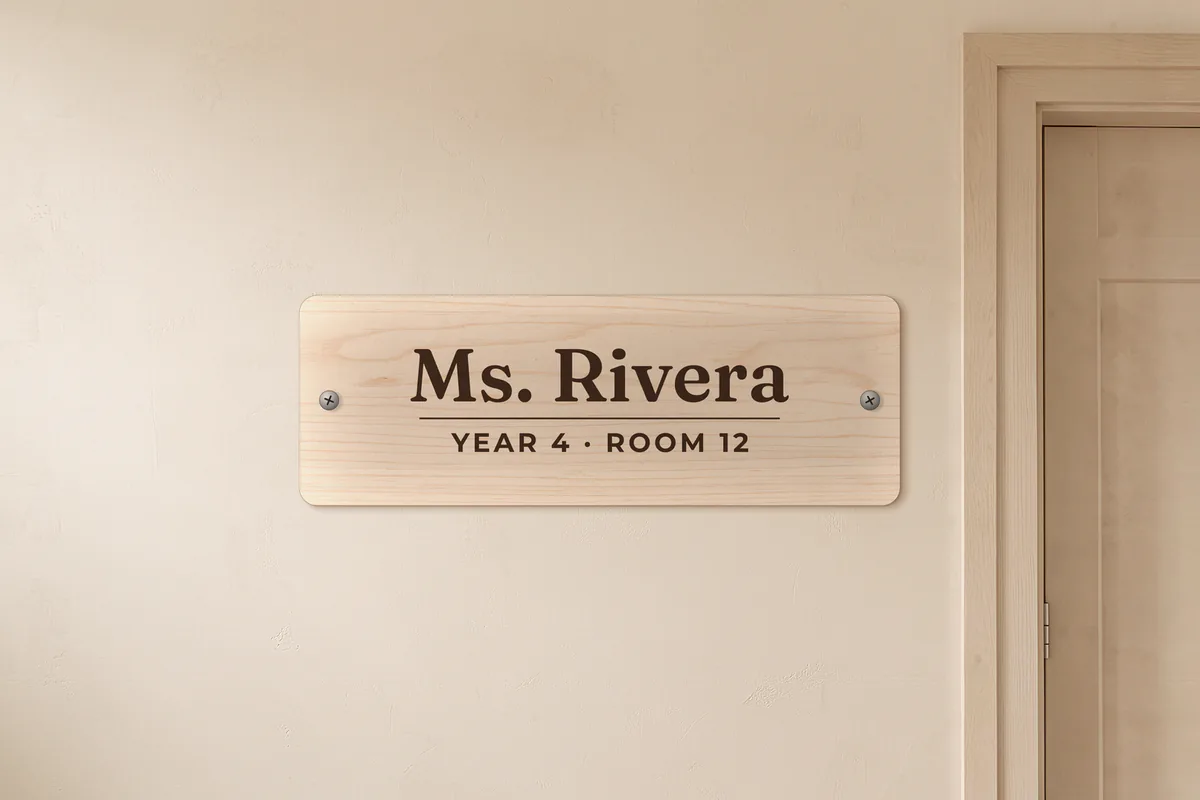 Door name plate