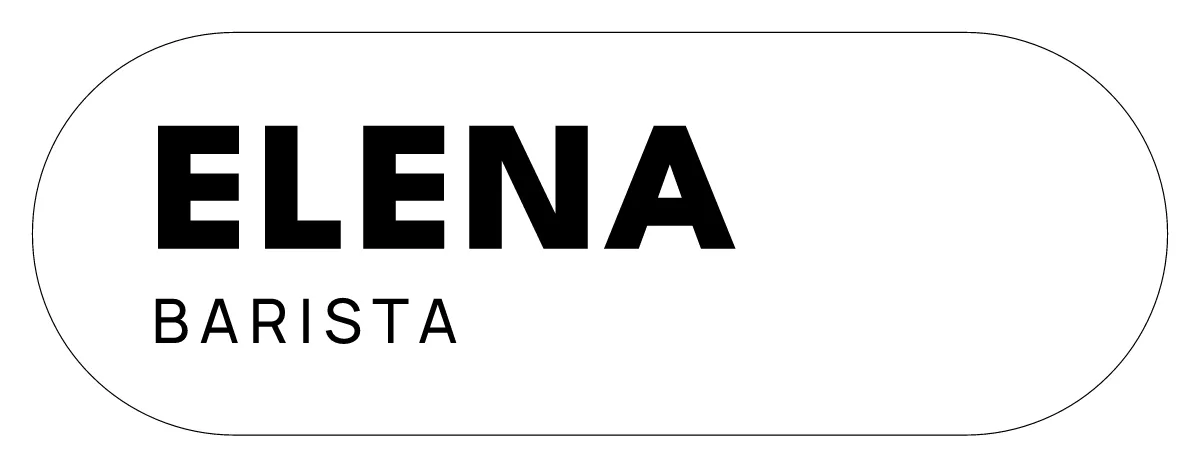 Staff name badge as a flat design