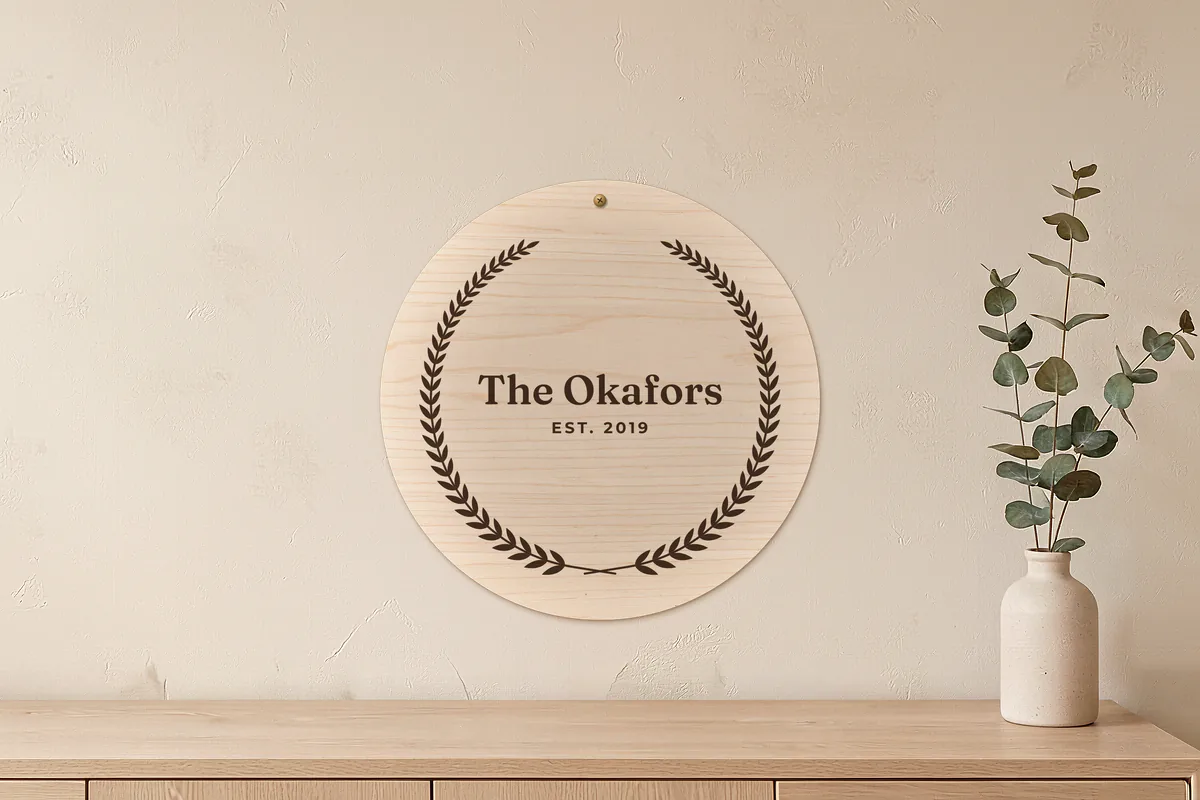 Family name sign