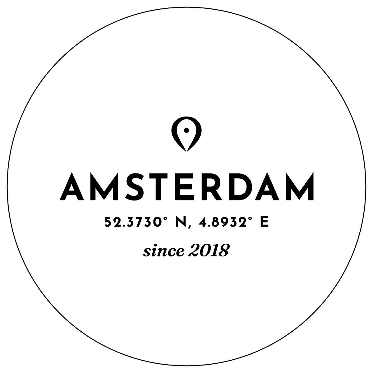 Coordinates coaster as a flat design