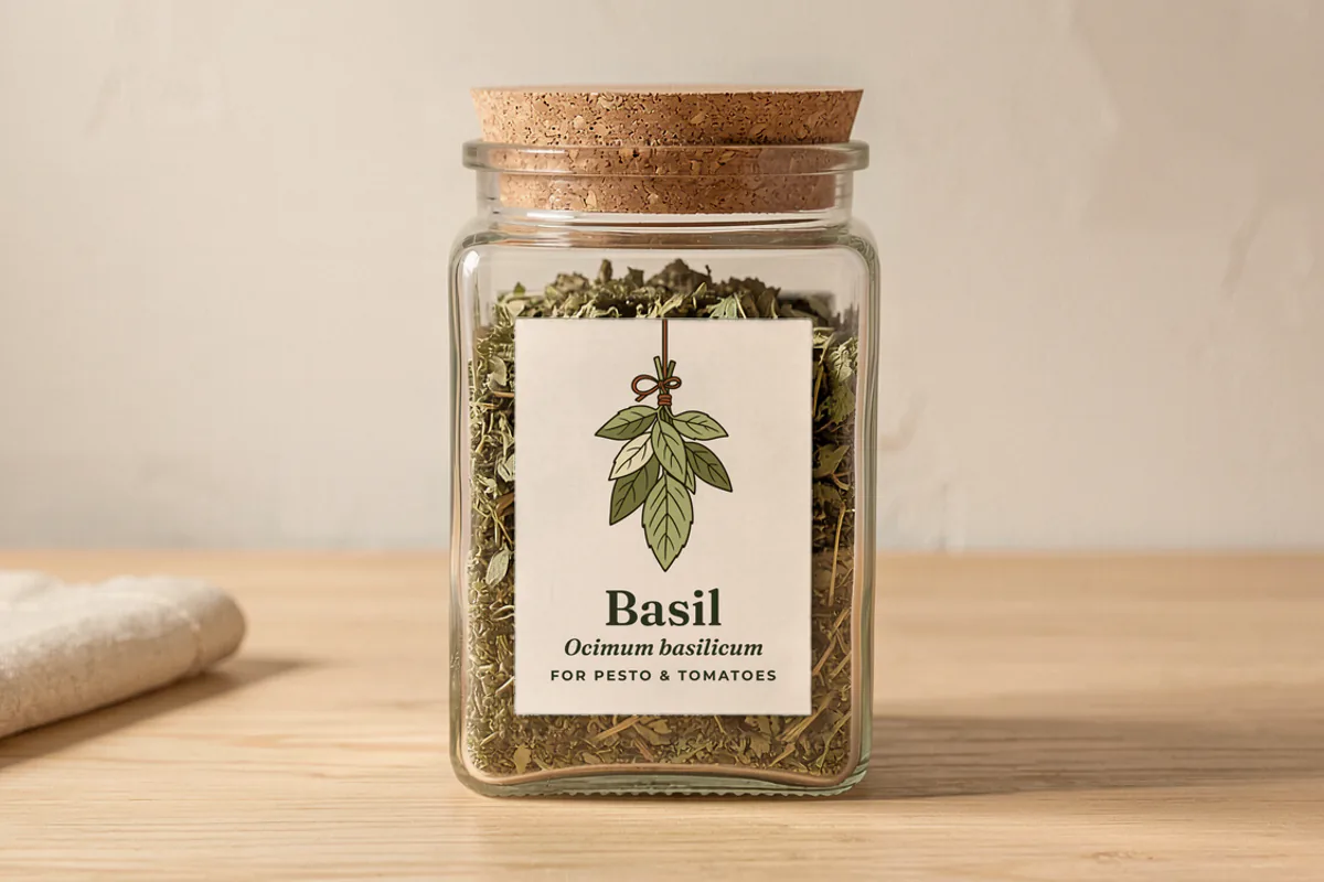 Herb jar label