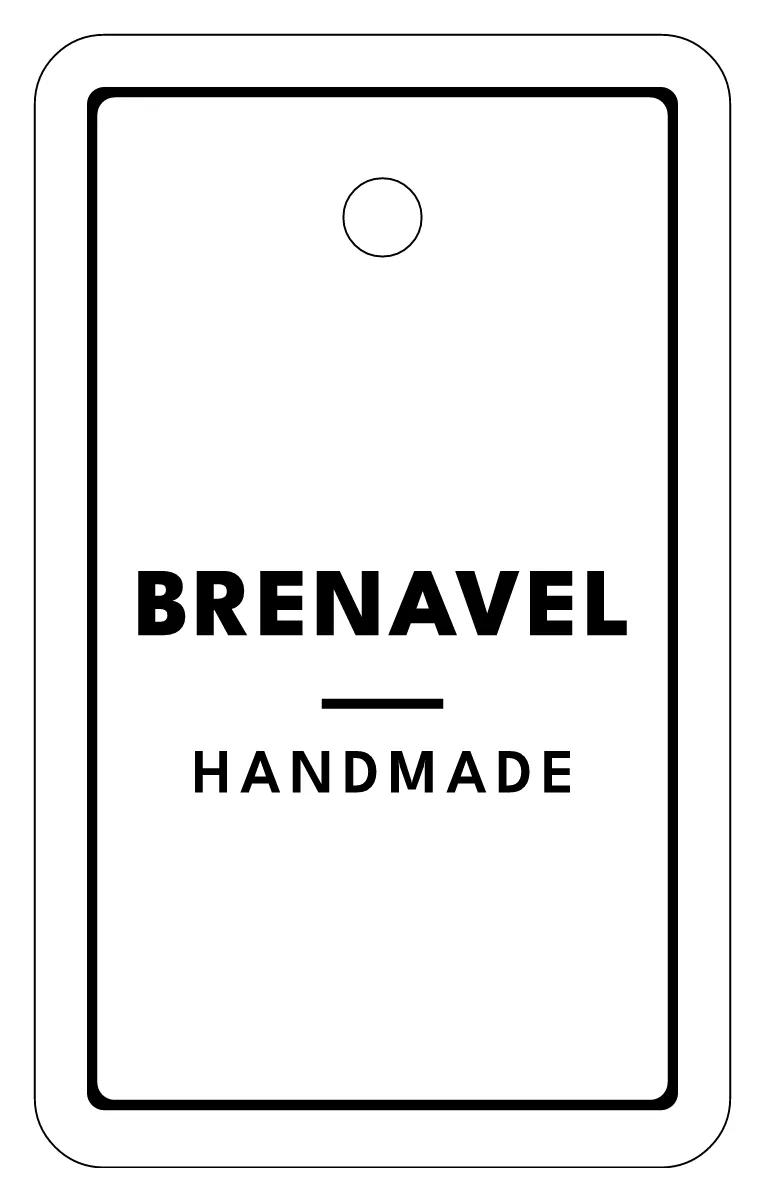 Product hang tag as a flat design