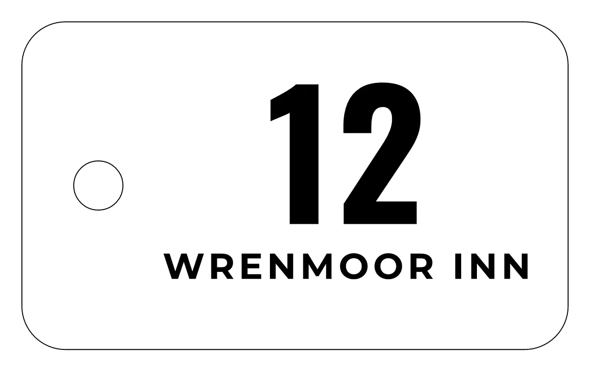 Numbered key fob as a flat design
