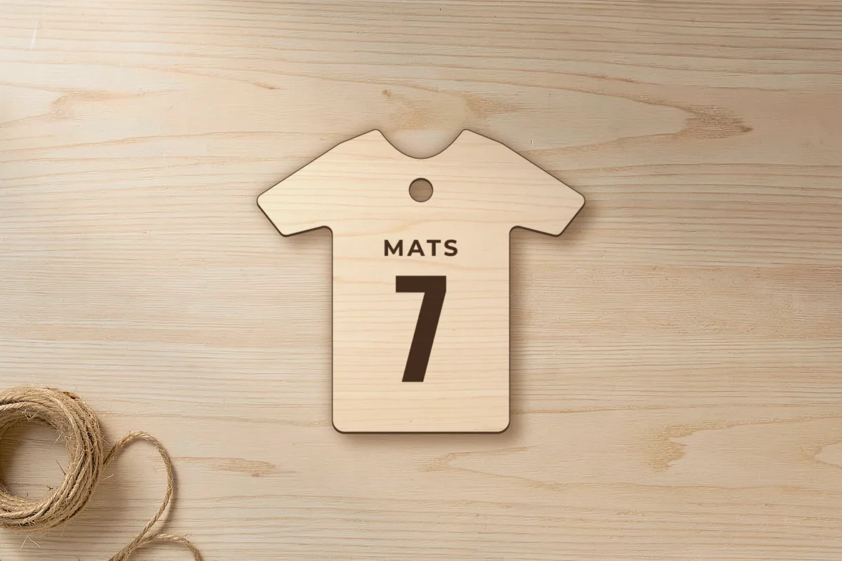 Team shirt bag tag