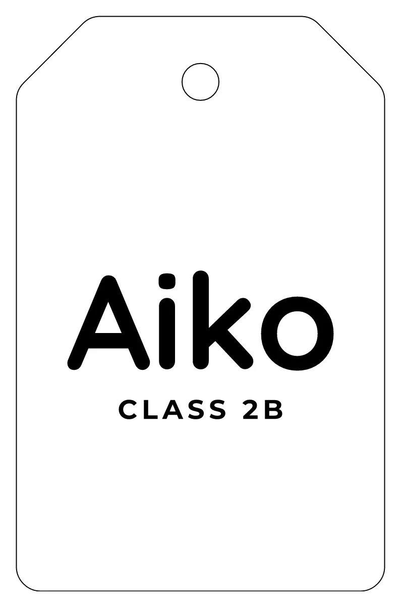 School bag tag as a flat design